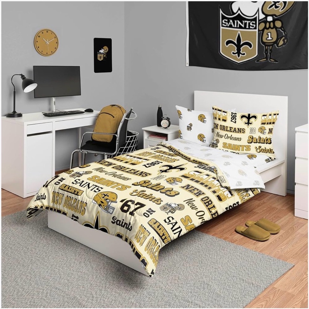 NBA Bedding Comforter - Cream and Black NEW TWIN
